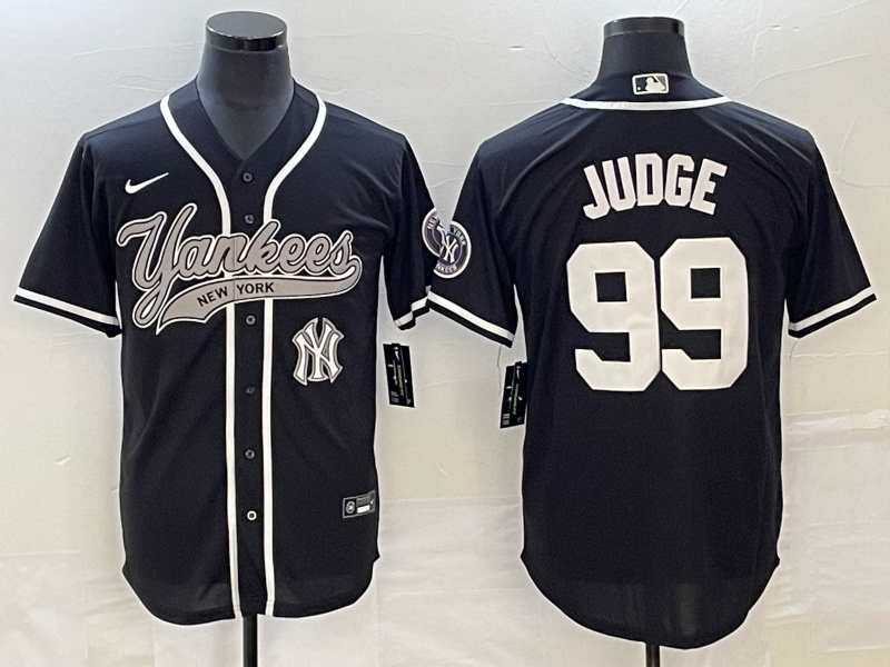 Men's New York Yankees #99 Aaron Judge Black With Patch Cool Base Stitched Baseball Jersey Men's New York Yankees #99 Aaron Judge Black With Patch Cool Base Stitched Baseball Jersey