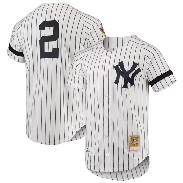Men's New York Yankees #2 Derek Jeter White 1996 Mitchell & Ness Cool Base Stitched Baseball Jersey Men's New York Yankees #2 Derek Jeter White 1996 Mitchell & Ness Cool Base Stitched Baseball Jersey