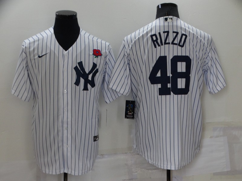 Men's New York Yankees #48 Anthony Rizzo White Cool Base Stitched Baseball Jerseys Men's New York Yankees #48 Anthony Rizzo White Cool Base Stitched Baseball Jerseys