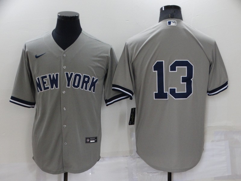 Men's New York Yankees #13 Alex Rodriguez Grey Cool Base Stitched Baseball Jersey Men's New York Yankees #13 Alex Rodriguez Grey Cool Base Stitched Baseball Jersey