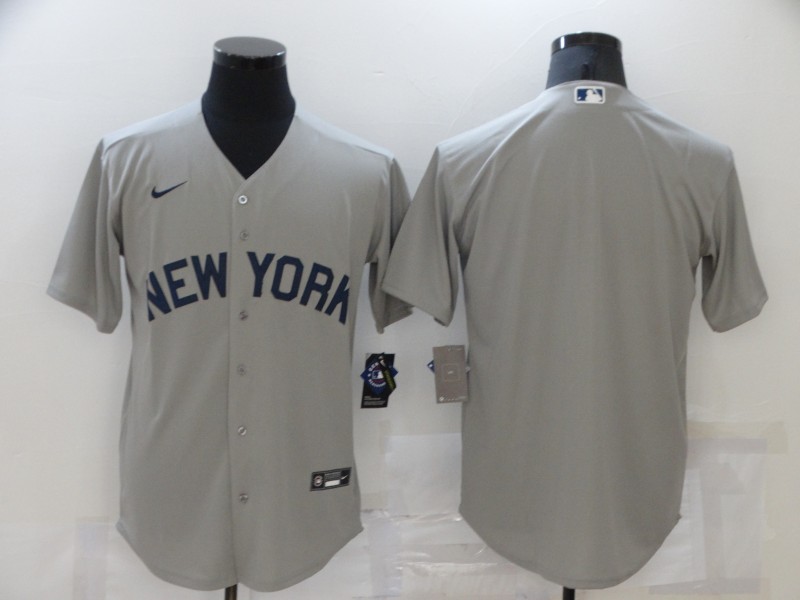 Men's New York Yankees Blank 2021 Grey Field of Dreams Cool Base Stitched Baseball Jersey Men's New York Yankees Blank 2021 Grey Field of Dreams Cool Base Stitched Baseball Jersey