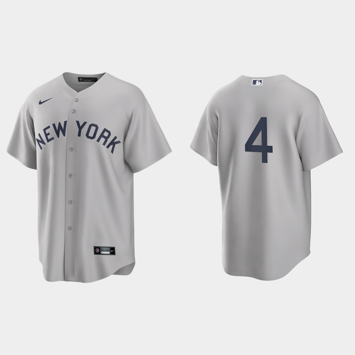 New York Yankees #4 Lou Gehrig Men's Nike Gray 2021 Field of Dreams Game MLB Jersey New York Yankees #4 Lou Gehrig Men's Nike Gray 2021 Field of Dreams Game MLB Jersey