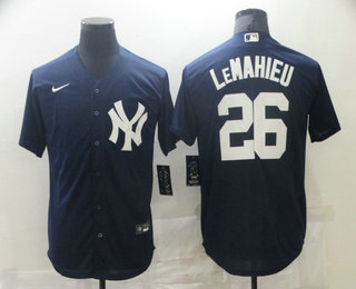 Men's New York Yankees #26 DJ LeMahieu Navy Blue White Number Stitched MLB Cool Base Nike Jersey Men's New York Yankees #26 DJ LeMahieu Navy Blue White Number Stitched MLB Cool Base Nike Jersey