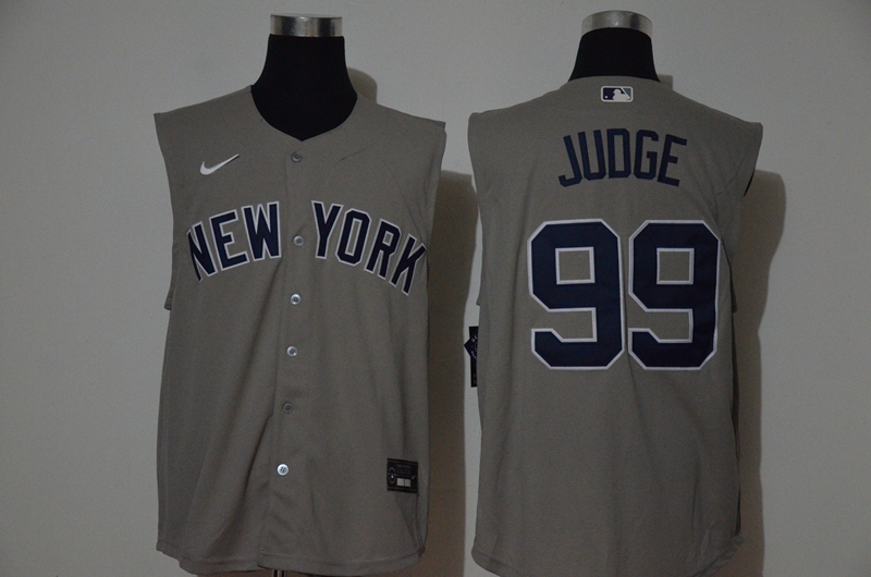 Yankees 99 Aaron Judge Gray Nike Cool Base Sleeveless Jersey Yankees 99 Aaron Judge Gray Nike Cool Base Sleeveless Jersey