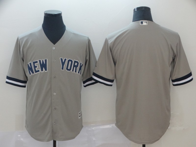 Yankees Blank Gray Cool Base Jersey Yankees Blank Gray Cool Base Jersey