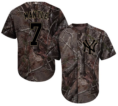 Yankees #7 Mickey Mantle Camo Realtree Collection Cool Base Stitched Youth Baseball Jersey Yankees #7 Mickey Mantle Camo Realtree Collection Cool Base Stitched Youth Baseball Jersey