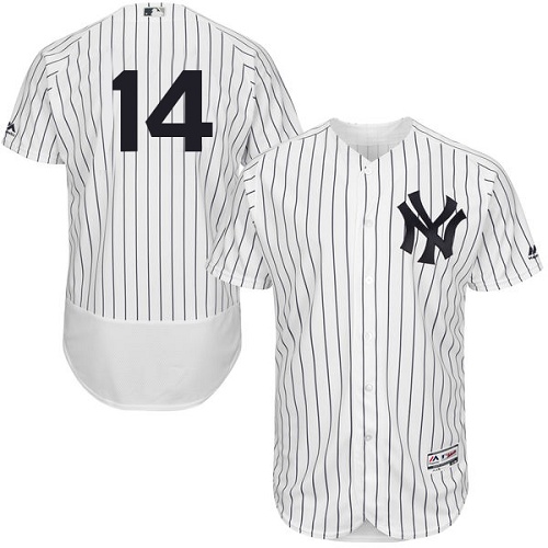 Yankees #14 Starlin Castro White Strip Flexbase Authentic Collection Stitched MLB Jersey Yankees #14 Starlin Castro White Strip Flexbase Authentic Collection Stitched MLB Jersey