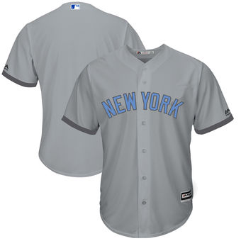 Men's New York Yankees Majestic Gray Father's Day Cool Base Replica Team Jersey Men's New York Yankees Majestic Gray Father's Day Cool Base Replica Team Jersey