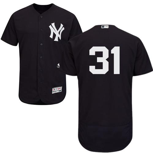 Yankees #31 Aaron Hicks Navy Blue Flexbase Authentic Collection Stitched MLB Jersey Yankees #31 Aaron Hicks Navy Blue Flexbase Authentic Collection Stitched MLB Jersey