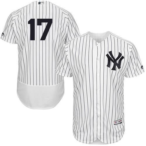 Yankees #17 Matt Holliday White Strip Flexbase Authentic Collection Stitched MLB Jersey Yankees #17 Matt Holliday White Strip Flexbase Authentic Collection Stitched MLB Jersey