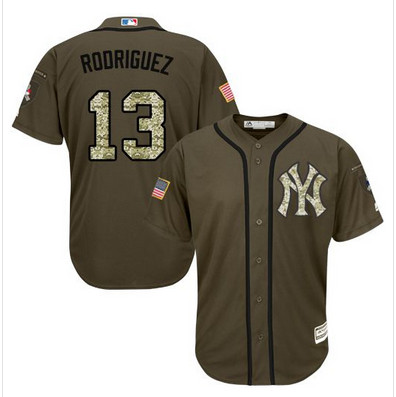 Yankees #13 Alex Rodriguez Green Salute to Service Stitched MLB Jersey Yankees #13 Alex Rodriguez Green Salute to Service Stitched MLB Jersey