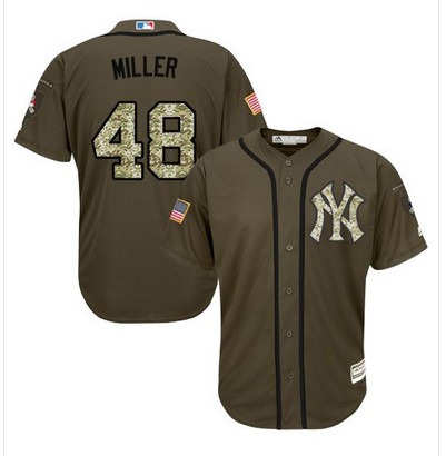 Yankees #48 Andrew Miller Green Salute to Service Stitched MLB Jersey Yankees #48 Andrew Miller Green Salute to Service Stitched MLB Jersey