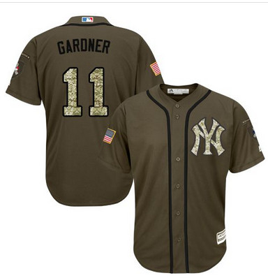 Yankees #11 Brett Gardner Green Salute to Service Stitched MLB Jersey Yankees #11 Brett Gardner Green Salute to Service Stitched MLB Jersey