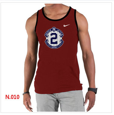 New Derek Jeter New York Yankees Official Final Season Commemorative Logo men Tank Top Red