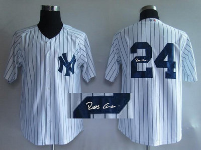 New York Yankees 24# Robinson Cano White MLB Jerseys(Signed) New York Yankees 24# Robinson Cano White MLB Jerseys(Signed)