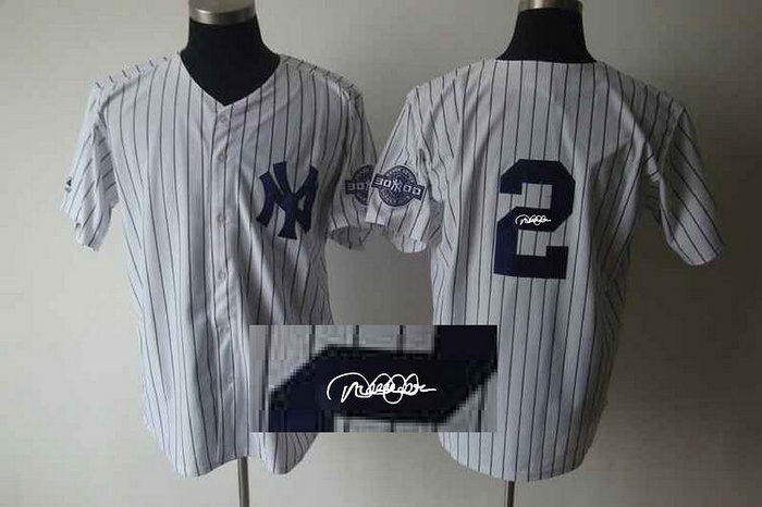 New York Yankees 2 Jeter White W3000 Hits Patch MLB Jerseys(Signed) New York Yankees 2 Jeter White W3000 Hits Patch MLB Jerseys(Signed)