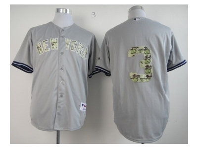 mlb jerseys new york yankees #3 ruth grey(number camo) mlb jerseys new york yankees #3 ruth grey(number camo)