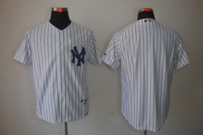 MLB New York Yankees Blank White Jerseys Pinstripe MLB New York Yankees Blank White Jerseys Pinstripe