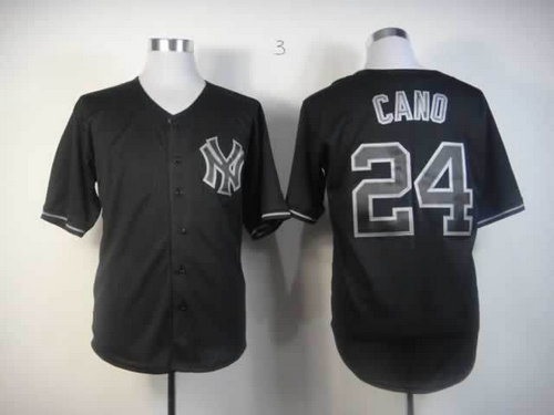 MLB New York Yankees 24 Robinson Cano Black Fashion Jerseys MLB New York Yankees 24 Robinson Cano Black Fashion Jerseys