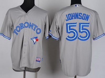 MLB Toronto Blue Jays 55 Josh Johnson Home Alternate Jersey grey by Majestic