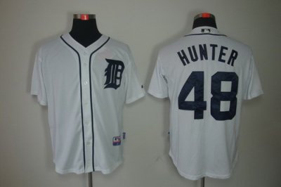 MLB Detroit Tigers 48# Torii Hunter White Jerseys MLB Detroit Tigers 48# Torii Hunter White Jerseys