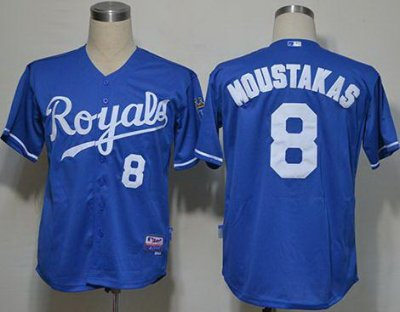 Kansas City Royals 8 Moustakas Blue MLB Jerseys Kansas City Royals 8 Moustakas Blue MLB Jerseys