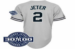 New York Yankees 2 Derek Jeter grey Jersey w3000 Hits Patch New York Yankees 2 Derek Jeter grey Jersey w3000 Hits Patch