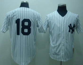 New York Yankees #18 Larsen White Throwback Jerseys New York Yankees #18 Larsen White Throwback Jerseys