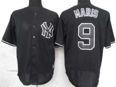 MLB New York Yankees 9 Maris Black Fashion Jerseys MLB New York Yankees 9 Maris Black Fashion Jerseys