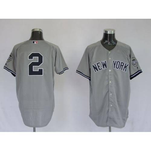 Jerseys New York Yankees 2 Derek Jeter Grey Jerseys New York Yankees 2 Derek Jeter Grey
