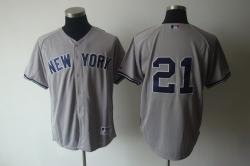 New York Yankees #21 Grey Jerseys New York Yankees #21 Grey Jerseys