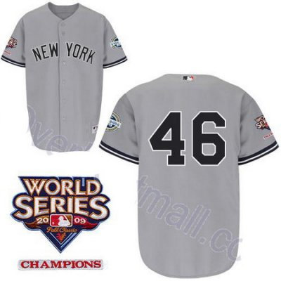 New York Yankees 46 Andy Pettitte Grey jerseys New York Yankees 46 Andy Pettitte Grey jerseys