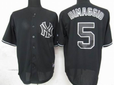 New York Yankees #5 Joe DiMaggio Pitch Black Fashion Jersey New York Yankees #5 Joe DiMaggio Pitch Black Fashion Jersey