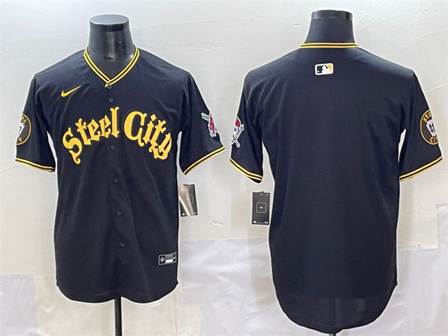 Men's Pittsburgh Pirates Blank Black 412 Patch Vapor Premier Limited Stitched Baseball Jersey Men's Pittsburgh Pirates Blank Black 412 Patch Vapor Premier Limited Stitched Baseball Jersey