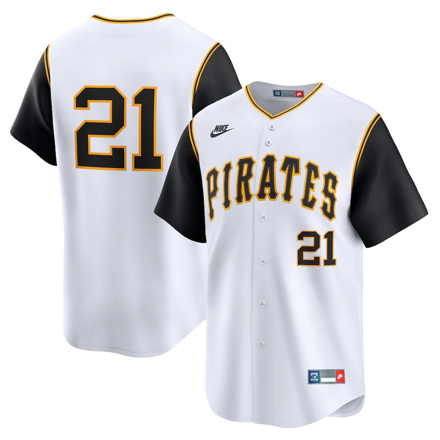 Men's Pittsburgh Pirates #21 Roberto Clemente Nike White Throwback Cooperstown Limited Jersey Men's Pittsburgh Pirates #21 Roberto Clemente Nike White Throwback Cooperstown Limited Jersey