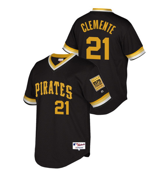 Men's Pittsburgh Pirates #21 Roberto Clemente Black Cool Base Stitched Jersey Men's Pittsburgh Pirates #21 Roberto Clemente Black Cool Base Stitched Jersey