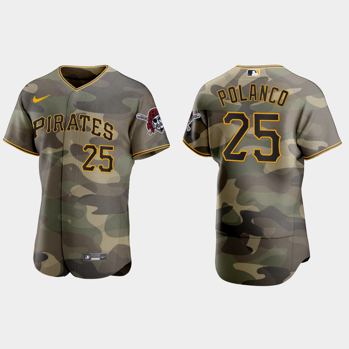 Pittsburgh Pirates #25 Gregory Polanco Men's Nike 2021 Armed Forces Day Authentic MLB Jersey -Camo Pittsburgh Pirates #25 Gregory Polanco Men's Nike 2021 Armed Forces Day Authentic MLB Jersey -Camo