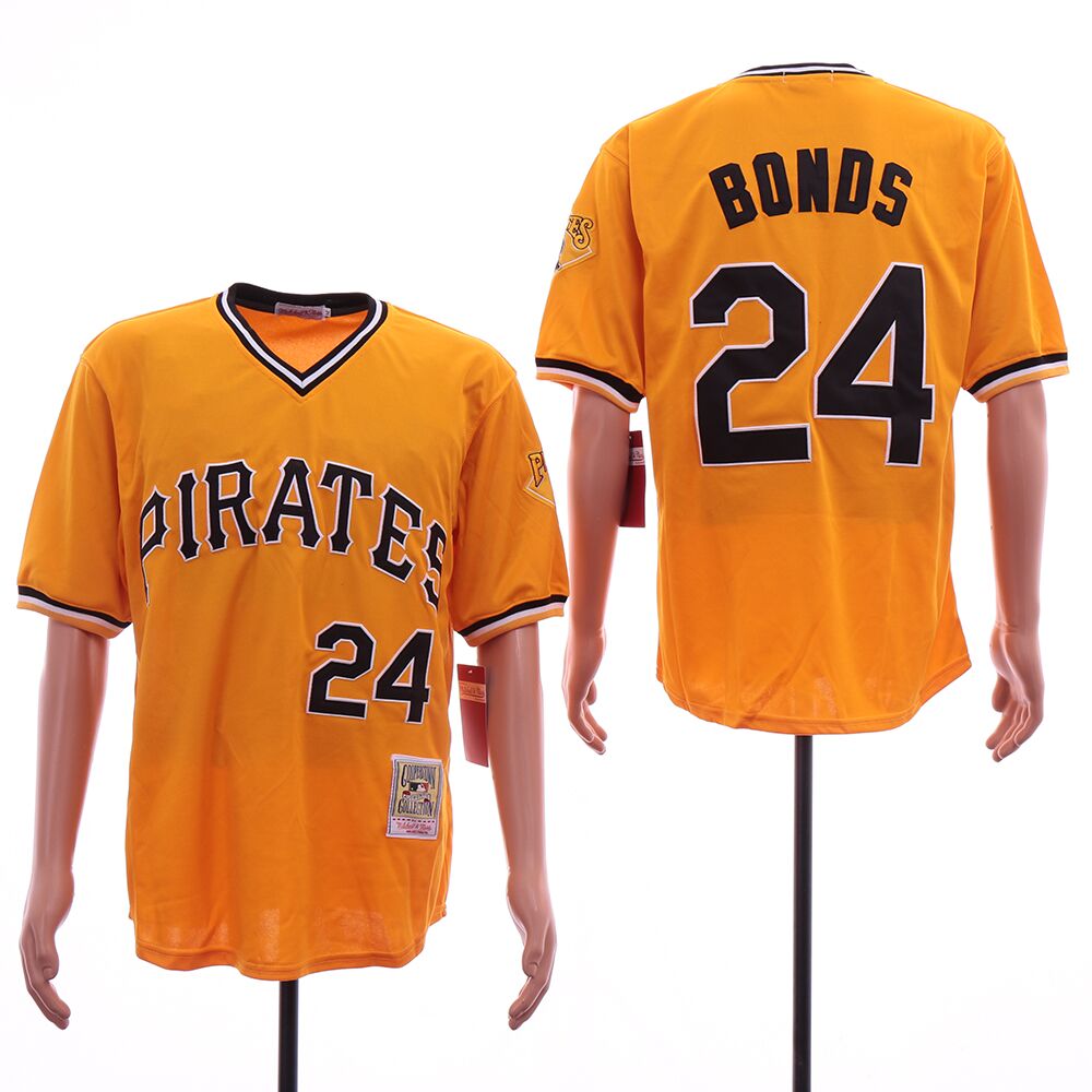 Pirates 24 Barry Bonds Orange Cooperstown Collection Jersey Pirates 24 Barry Bonds Orange Cooperstown Collection Jersey