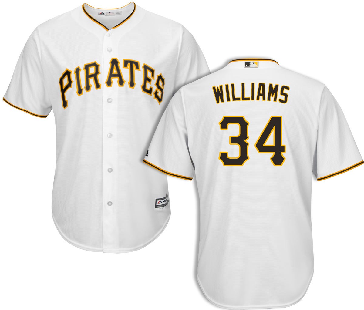 Pittsburgh Pirates #34 Trevor Williams White Cool Base Jersey Pittsburgh Pirates #34 Trevor Williams White Cool Base Jersey