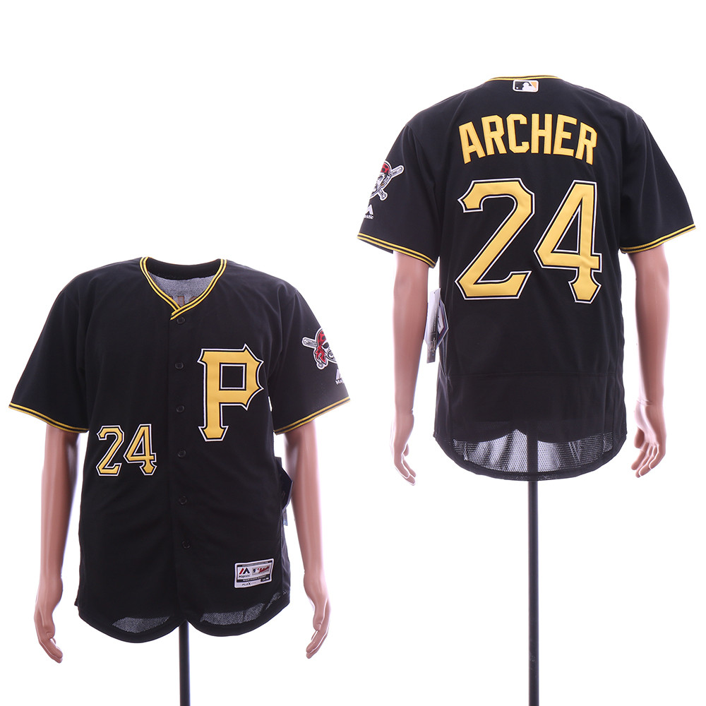 Pirates Chris Archer Black Flexbase Jersey Pirates Chris Archer Black Flexbase Jersey