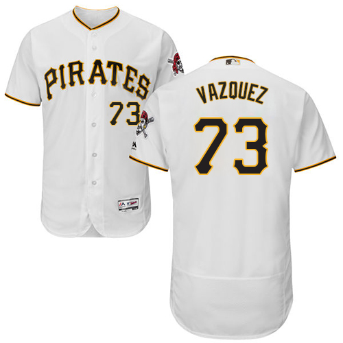 Pirates #73 Felipe Vazquez White Flexbase Authentic Collection Stitched Baseball Jersey Pirates #73 Felipe Vazquez White Flexbase Authentic Collection Stitched Baseball Jersey