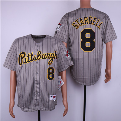 Pirates #8 Willie Stargell Gray 1997 Turn Back The Clock Jersey Pirates #8 Willie Stargell Gray 1997 Turn Back The Clock Jersey