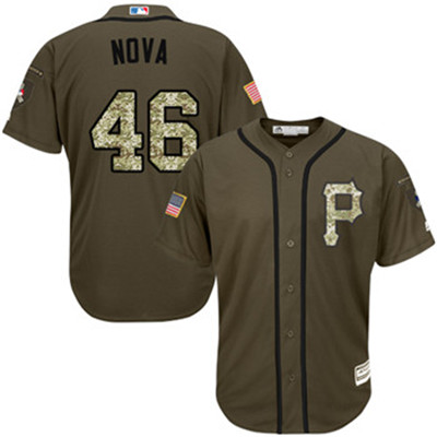 Pirates #46 Ivan Nova Green Salute to Service Stitched Baseball Jersey