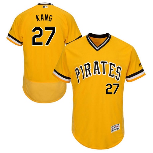 Pirates #27 Jung-ho Kang Gold Flexbase Authentic Collection Stitched MLB Jersey Pirates #27 Jung-ho Kang Gold Flexbase Authentic Collection Stitched MLB Jersey