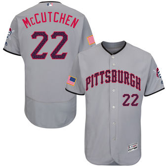 Pittsburgh Pirates Andrew McCutchen Majestic Fashion Stars & Stripes FlexBase Player Jersey - Gray Pittsburgh Pirates Andrew McCutchen Majestic Fashion Stars & Stripes FlexBase Player Jersey - Gray