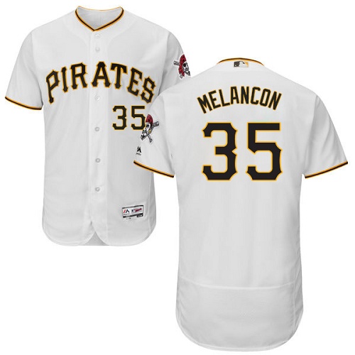 Pirates #35 Mark Melancon White Flexbase Authentic Collection Stitched MLB Jersey Pirates #35 Mark Melancon White Flexbase Authentic Collection Stitched MLB Jersey
