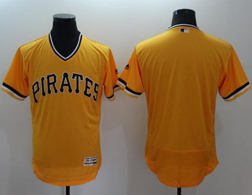 Pirates Blank Gold Flexbase Authentic Collection Stitched MLB Jersey Pirates Blank Gold Flexbase Authentic Collection Stitched MLB Jersey