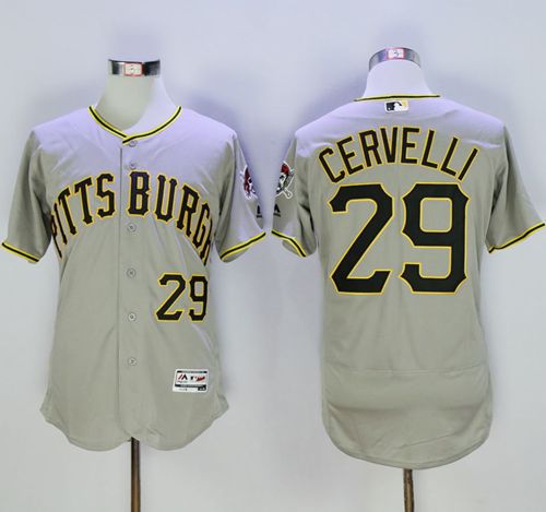 Pirates #29 Francisco Cervelli Grey Flexbase Authentic Collection Stitched MLB Jersey Pirates #29 Francisco Cervelli Grey Flexbase Authentic Collection Stitched MLB Jersey