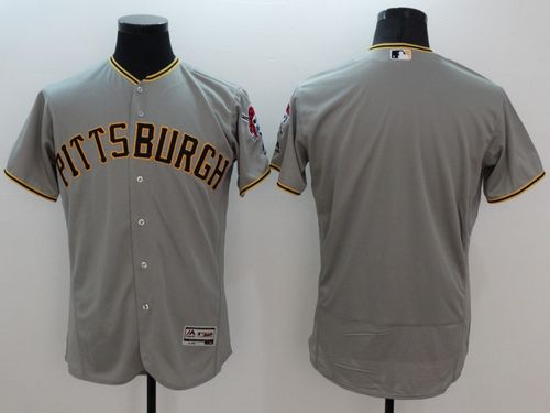 Pirates Blank Grey Flexbase Authentic Collection Stitched MLB Jersey Pirates Blank Grey Flexbase Authentic Collection Stitched MLB Jersey