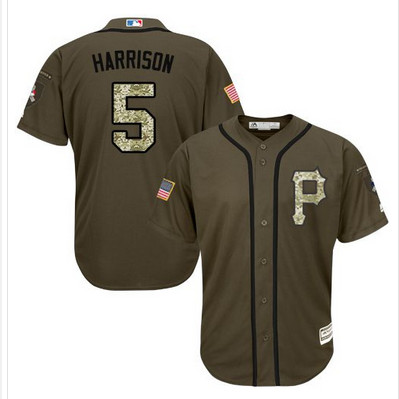 Pirates #5 Josh Harrison Green Salute to Service Stitched MLB Jersey Pirates #5 Josh Harrison Green Salute to Service Stitched MLB Jersey